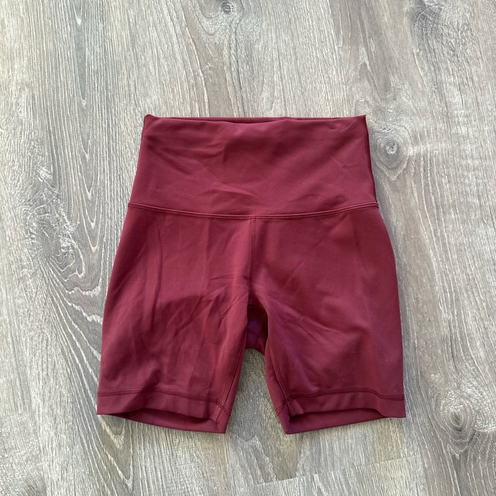 lululemon athletica Maroon High-Waisted Shorts